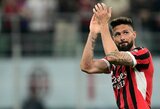 O.Giroud pasižymėjo savo paskutiniame susitikime Europoje, „Milan“ išbarstė persvarą prieš lygos autsaiderius