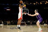 Įtampa kyla: prie sienos prispausta „Rockets“ antrą kartą paeiliui įveikė „Lakers“