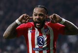 M.Depay'us 90-ąją minutę išplėšė pergalę „Atletico“ komandai