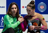 Lietuvos aerobinės gimnastikos sportininkės Tokijuje iškovojo sidabro ir bronzos medalius