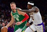 K.Porzingis vedė „Celtics“ į pergalę prieš „Lakers“