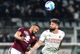 Italijos lyderiai „AC Milan“ sužaidė lygiosiomis su „Torino“