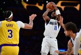 „Mavericks“ prieš „Lakers“ per kėlinį išbarstė 20 taškų persvarą, bet jos pergalę lėmė K.Irvingo tritaškis