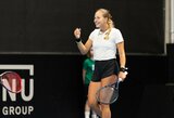 Beveik 5 valandas teniso per dieną sužaidusi Paukštytė su porininke triumfavo Tunise