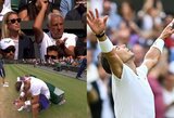 Epiniame Vimbldono ketvirtfinalyje – keisti R.Nadalio tėvo gestai ir dramatiška veterano pergalė
