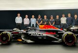 „Red Bull“ bolido pristatymo renginyje – skandalo sūkuryje atsidūręs Ch.Horneris ir apie „nejaukų“ L.Hamiltono sezoną kalbėjęs M.Verstappenas