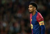 Araujo neketina palikti „Barcelonos“ ir įvertino pastarąjį sezoną: „Asmeniškai jis nebuvo geras“