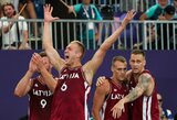 N.Miezio tolimas metimas nuo lentos atvedė latvius į olimpiados pusfinalį