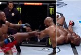 Sensacija UFC: L.Edwardsas paskutinę kovos minutę įspūdingu kojos spyriu nokautavo K.Usmaną ir tapo naujuoju pusvidutinio svorio kategorijos čempionu!