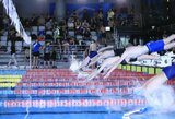 „Kaunas Grand Prix“ plaukimo varžybose – Kotrynos Teterevkovos linkėjimai ir LKL finalo rezultato stebėjimas