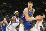 Porzingis prieš NBA čempionus sugrįžo į aikštelę