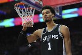 NBA Kalėdų dienos rungtynės startavo įspūdingu V.Wembanyamos žaidimu