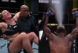 UFC: buvusi striptizo šokėja po pergalės šoko į D.Cormier glėbį, B.Greeno spjūvis teisėjo nesužavėjo