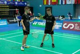 Europos jaunučių badmintono čempionate lietuviai žengė į trečiąjį ratą