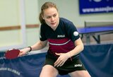 K.Riliškytė su porininke pateko į Europos jaunimo stalo teniso čempionato aštuntfinalį