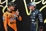 Žiūrovai to neišgirdo: prieš startą Las Vegase – Norrisą įsiutinęs Verstappeno elgesys ir įtarimai dėl taisyklių pažeidimo