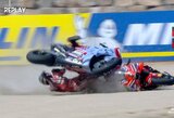 „MotoGP“ lenktynėse – šiurpi pasaulio čempiono avarija ir daugiau nei 1000 dienų laukta M.Marquezo pergalė