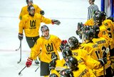 Lietuvos jaunimo ledo ritulio rinktinė pasaulio čempionate atsitiesė nugalėdama ispanus