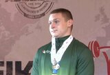 Pasaulio jaunių jėgos trikovės čempionate – 4 Domo Vilkevičiaus medaliai