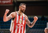 Galingai po krepšiais grūmęsis Donatas Motiejūnas padėjo „Crvena Zvezda“ pasiekti pergalę