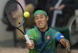 „Roland Garros“: sugrįžęs K.Nishikori išgyveno beveik puspenktos valandos dramą, C.Alcarazas sutriuškino varžovą