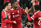 Isakas pelnė pirmąjį įvartį naujame klube, „Liverpool“ nelengvai palaužė varžovus iš žemesnio diviziono