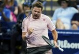 39-erių S.Wawrinka Šanchajuje įsirašė į istoriją, M.Čiličius krito jau pirmame rate