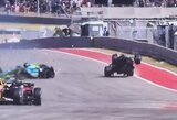 JAV GP: „Red Bull“ mechanikai vos neatėmė emocingos pergalės iš M.Verstappeno, F.Alonso bolidas pakilo į orą, C.Sainzo lenktynės baigėsi pirmajame rate