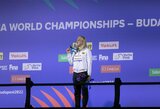 Istorinis R.Meilutytės triumfas: lietuvė pirmą kartą laimėjo 50 m plaukimo krūtine pasaulio čempionės titulą!