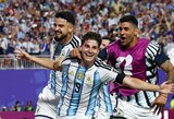 Argentinos rinktinė po dramatiško pratęsimo palaužė dešimtyje likusius šveicarus ir žengė į Pasaulio taurės pusfinalį