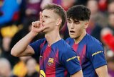 Pirmąją minutę įvartį praleidusi „Barcelona“ kyla į pirmąją „La Liga“ poziciją