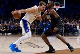 Pergalingose „Lakers“ rungtynėse – Dončičiaus trigubas dublis ir svarbus Jameso tritaškis
