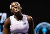 „WTA Finals“: titulą gynusi Gauff palūžo po gero starto, Pegula ir Sabalenka žengė į pusfinalį