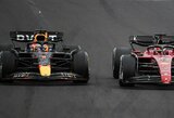 Vengrijos GP: vos 10-as startavęs M.Verstappenas šventė pergalę, „Ferrari“ sugriovė lenktynes Ch.Leclercui