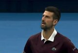 Djokovičius įsiuto dėl teisėjo sprendimo: „Tai kvailiausia taisyklė, kokią esu girdėjęs“