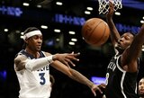 Į sieną kumščiu trenkęs „Timberwolves“ puolėjas susilaužė ranką