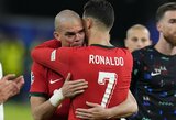 Pamatykite: emocingas Pepe ir C.Ronaldo momentas iškritus iš paskutinio Europos čempionato