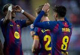 Drama Ispanijoje: Flickas užsidirbo raudoną kortelę, „Barcelona“ 93-ąją minutę išplėšė pergalę prieš „La Liga“ autsaiderius