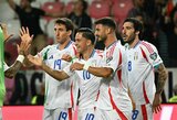 9 įvarčių fiesta pasaulio čempionato atrankoje baigėsi Italijos pergale prieš Izraelį, kroatai sutriuškino Juodkalniją