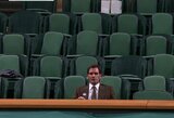 Federeris liko vienas Vimbldono karališkoje ložėje: jo gestas sužavėjo teniso pasaulį