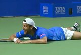 ATP 250 turnyre Indijoje – ankstyvas favorito pasitraukimas ir antrojo šimtuko žaidėjo sensacija
