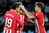 A.Griezmanno pelnytas „hat-trickas" padovanojo „Atletico" pergalę prieš „Celta Vigo"