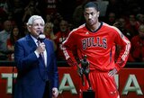 Rose‘o marškinėliai iškils „Bulls“ arenos palubėse
