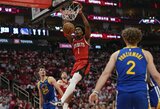 „Warriors“ žvaigždes sustabdžiusi „Rockets“ išplėšė šeštąsias serijos rungtynes