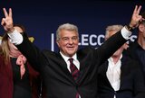 Trečiąją kadenciją užsitikrinęs Laporta triuškinamai laimėjo „Barcelonos“ prezidento rinkimus