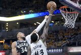 „Pacers“ atkrintamąsias pradėjo sutriuškindama „Bucks“