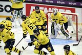 Švedijos ledo ritulininkai šveicarams atseikėjo net 8 įvarčius