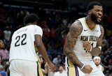 „Pelicans“ įveikė „Rockets“ panaikindama 25 taškų deficitą