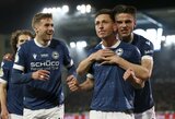 Trečiajame divizione rungtyniaujanti „Arminia“ Vokietijos „DFB Pokal“ taurės pusfinalyje eliminavo „Bayer“