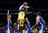 L.Jamesas iškrito iš „Lakers“ rikiuotės